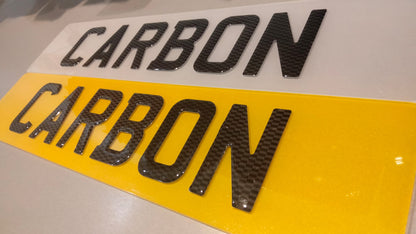 Carbon Fiber 3D Gel Number Plates